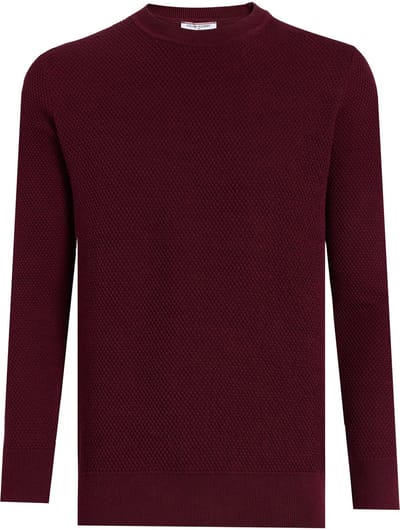 Felix Hardy Sweater Met Ronde Hals - Trui 100% Katoen Heren Bordeaux - 2Xl