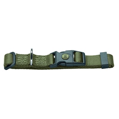 HUNTER Halsband London Olijfgroen Vario Basic Maat M: 30-46cm Halsomvang, B 15mm Hond