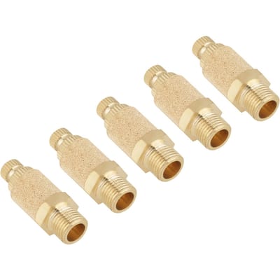 Ensemble de 5 silencieux pneumatiques en laiton pour le contrôle du débit d'air et de la vitesse, vanne 1/8 BSP