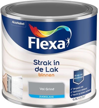 Flexa - Strak In De Lak Binnenlak Zijdeglans - Vol Grind - Mengverf - 500 Ml