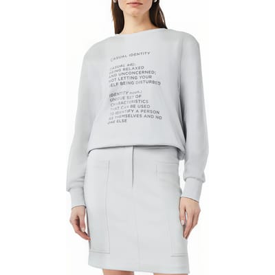 Comma  Sweatshirts Light Grey Maat: 34 | Sweaters Outlet | Dames | Grijs