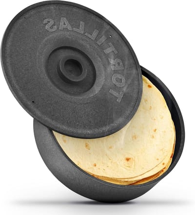 Tortilla Verwarmer - Tortilla Houder - Eten Warm Houden - Vaatwasser Magnetron Bestendig - 216 cm - Donkergrijs