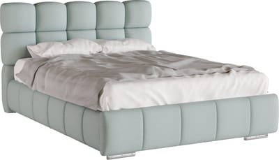 Polsterbed Bliss 140 x 200 cm met opbergruimte, lattenbodem en Bonnel (h18cm)-veringmatras H3