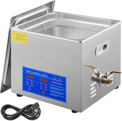 Novyro Living - ultrasone reiniger - reinigingsmachine - roestvrijstaal - multifunctioneel - huishoudapparaat - 1.3 L - zilver