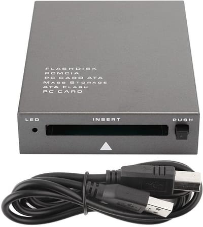 Dailygoody - USB 2.0 PCMCIA-kaartlezer - Geheugenkaartlezer - Plug en Play - Compact - Hot Swap - Ondersteunt PC ATA-kaarten - Ideaal voor dataoverdra