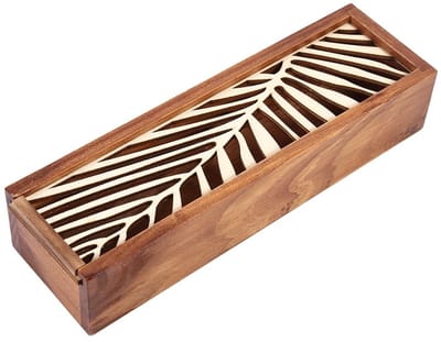 Dailygoods- Potlooddoos Houten - Opbergdoos - Desk Organizer - Lichtgewicht - School/Office - Duurzaam Hout