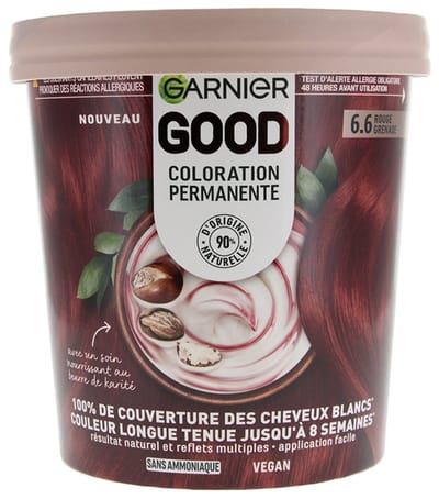 Garnier Goed Permanent Kleur Zonder Ammoniak 160 ml (Kleuren : 6.6 Granaatappel Rood)