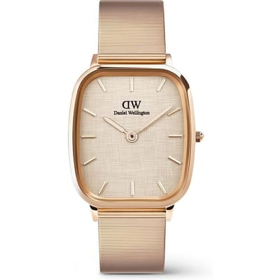 DANIEL WELLINGTON MARLON WIRE LINEN ROSE DW00100815 ROSEGOUD - 32X36,3 MM - QUARTZ HORLOGE 1 STUK
