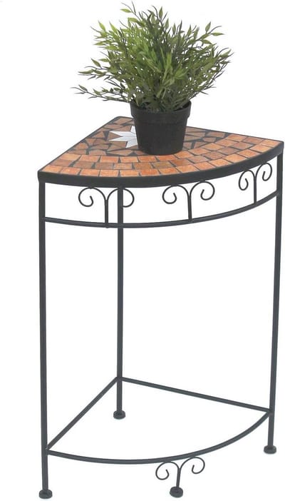 Mozaïek Bloemenkruk met Natuursteen Decoratie - Bijzettafel voor Binnen en Buiten