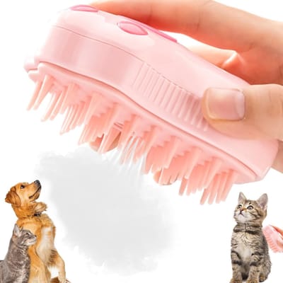 Hondenborstel 3-in-1 stoomborstel voor katten - katten massage zelfreiniging trekborstel huisdierborstel