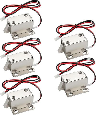 Elektromagnetisch slot - Elektrisch slot - Kasten beveiligen - Energiezuinig ontwerp - 5 stuks - Zilver