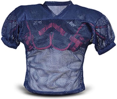 All Star FBJ2A Adult Porthole Mesh w/Double PM Yoke S/M Navy Football Jersey voor Sport American Football
