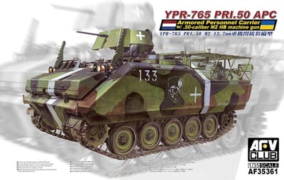 AFV Club Modelbouwpakket Militaire voertuigen - 35361 YPR-765 PRI.50 APC - .50-caliber M2 HB Machinegeweer - Gepantserd Rupsvoertuig Plastic - 1:35 - Modelbouw