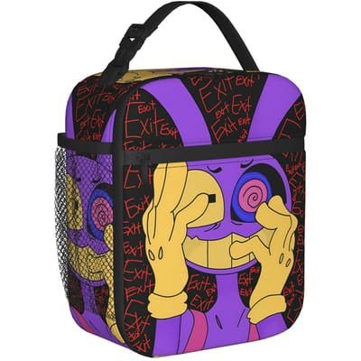 Jax Cartoon Digitals Circus Thermische Lunchtas Voor Kind Grafisch Ontwerp Kantoor Lunchbox Retro Geïsoleerde Oxford Koeltas One Size