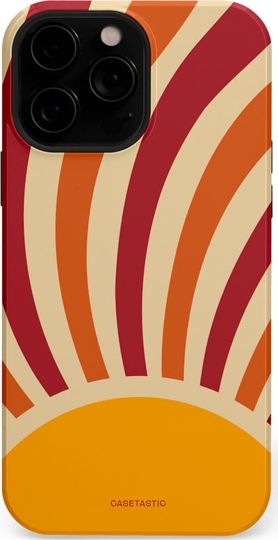 Casetastic Hoesje Geschikt voor Apple iPhone 13 Pro Max Magsafe - Stijlvolle Beschermende Duo-layer Case - Retro zomer