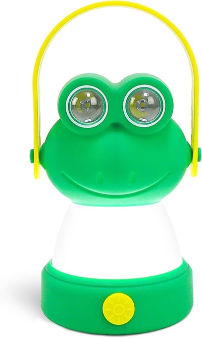 SnelShoppen - LED Camping Lantaarn voor Kinderen 6+, Kikker Thema Nachtlicht, Lichtgewicht Draagbare Tentlamp voor Avontuur, Verjaardag, Kinderdag, Ed
