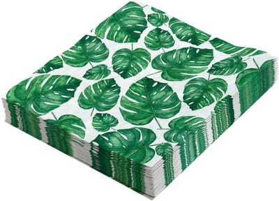 20 Stuks Monstera Blad Papieren Servetten voor Bruiloft, Verjaardag en Feestjes, Ideaal voor Lente Thee Party en Kerstdecoratie