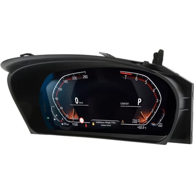 Digitale Instrumentenpaneel Dashboard Snelheidsmeter Meter Display Watertemperatuur Oliedruk voor X6 E71 CIC CCC 2006‑2013 black