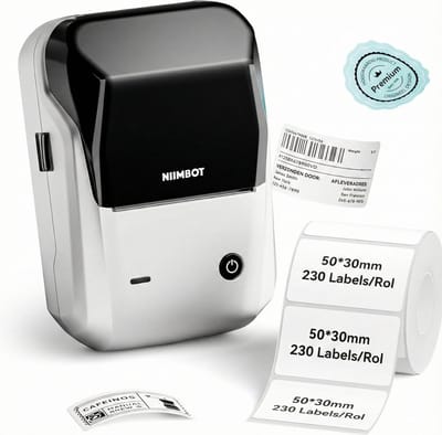 Niimbot B1 - Draagbare Labelprinter - Zwart - bluetooth - printbreedte 25-50mm - direct thermisch - 203dpi - 1500mAh