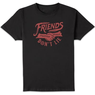 Stranger Things Friends Don't Lie Unisex T-Shirt - Zwart - L