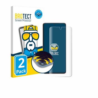 BROTECT - Screenprotector voor Samsung Galaxy S21 Ultra 5G - Folie Beschermfolie transparant volledig dekking - 2 Stuks