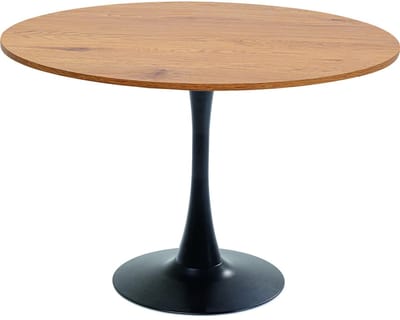 Eettafel Schickeria Ø110cm eik en zwart Kare Design
