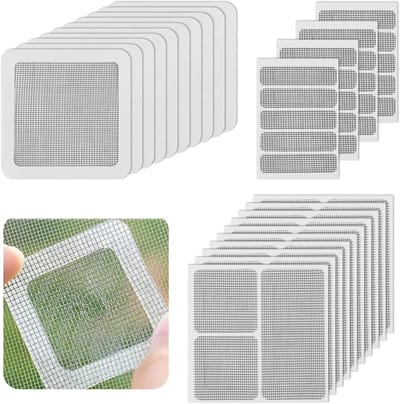 Herstelset voor Horren, 60 Stuks voor Ramen, Sterk en Duurzaam, Insectenbescherming, Muggennet Reparatie, Zwart