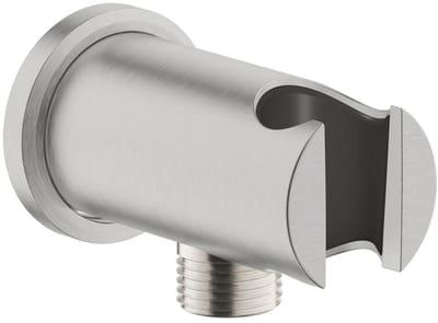 GROHE Rainshower Wandaansluitbocht - 1/2" - met houder - ronde rozet - Supersteel (RVS)