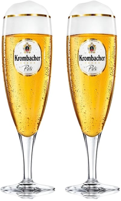 Krombacher Bierglazen op Voet 300 ml - 2 stuks
