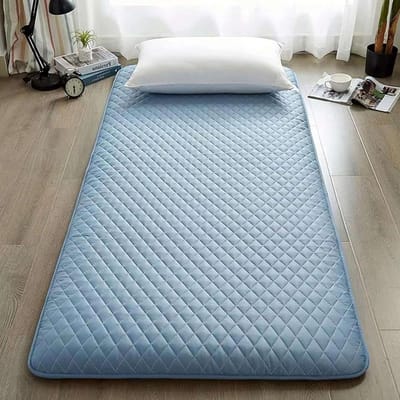 Japanse Vloermatras - Futon Matras Kamperen - Comfortabel Slapen - Zacht Vouwbaar Rolbaar - 150x200 cm - Grijs