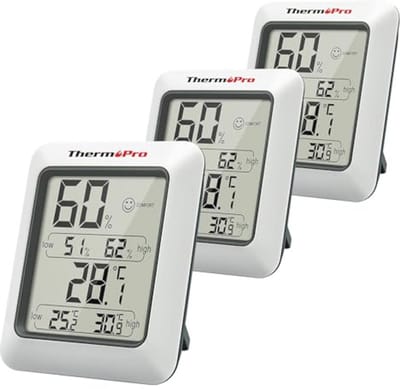 Digitale Thermohygrometer Set voor Binnengebruik - 3-in-1 Temperatuur en Luchtvochtigheidsmeter voor Optimale Klimaatcontrole