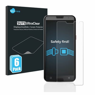 Savvies - Screenprotector voor Emporia Smart 5 - Folie Beschermfolie transparant 6 Stuks