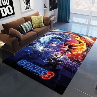 Blauwe Egel Populair Spel Tapijt Vloerkleden voor Huis Woonkamer Slaapkamer Bank Keuken Tapijt Antislip Vloermat 50x80cm