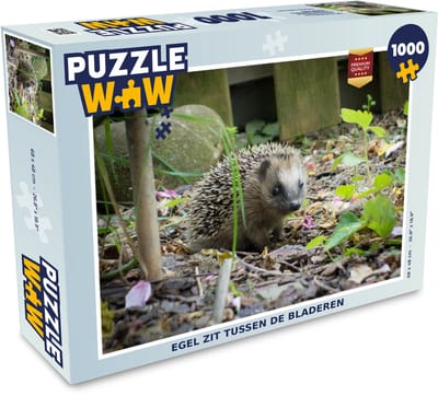 Puzzel Egel zit tussen de bladeren - Legpuzzel - Puzzel 1000 stukjes volwassenen