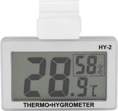 Mini hygrometer thermometer met achtergrondverlichting - Digitale temperatuur en vochtigheid monitor voor koelkast en vriezer