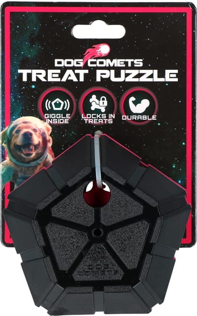 Dog Comets Treat Puzzel - Snackbal - Hondenspeelgoed Intelligentie - Hondenbal - Hondenspeeltjes - Hondenpuzzel - 10 x 10 cm - Roze