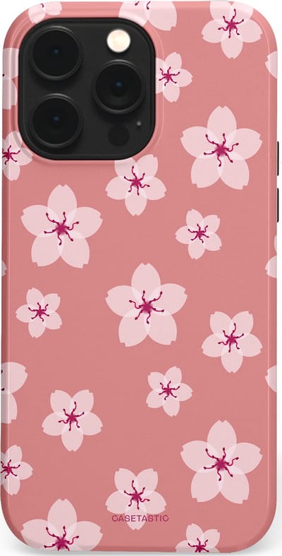 Casetastic Hoesje Geschikt voor Apple iPhone 14 Pro Max Magsafe - Stijlvolle Beschermende Duo-layer Case - Roze Sakura Bloesems Elegante Japan Rituals