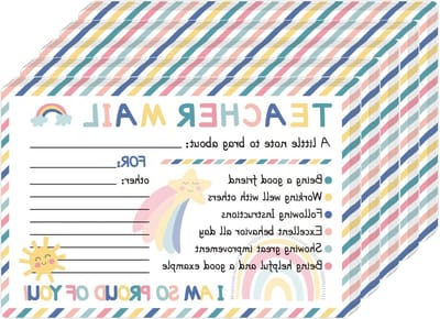 50 Stuks Postkaarten voor Leraren, 15x10cm Motivatiekaarten voor Ouders en Studenten, Bohemian Ontwerp, Gedragskaarten voor School en Gelukkige Post
