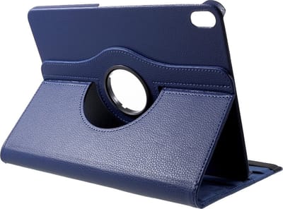 Peachy 360 Rotating bookcase geschikt voor iPad Pro 11 inch (2018 2020 2021 2022) & iPad Air 4 en 5 - Donkerblauw