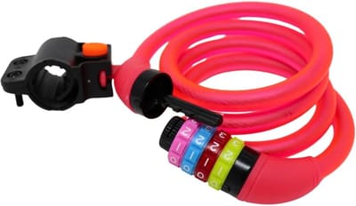 SnelShoppen - Kabel Combinatielock 12 x 1200 mm Roze Veilig Robuust Verstelbaar Ideaal voor Fiets Anti-Diefstal Weerbestendig