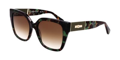 Longchamp LO754SL Green havana 54/18/140 WOMAN Zonnebrillen