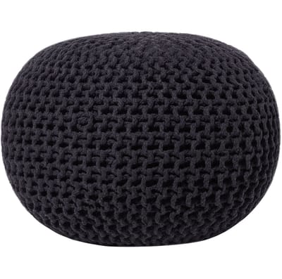 CONRAD - Poef - Zwart - 50 cm - Katoen