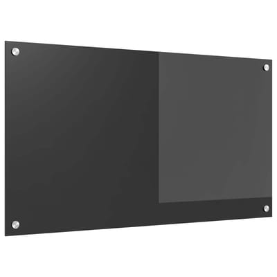 vidaXL - Keukenachterwand - Donkergrijs - 90 - x - 50 - cm - gehard - glas