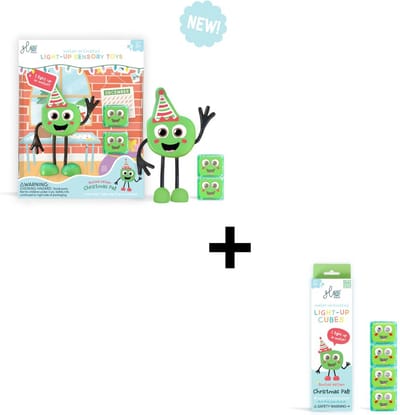 Glo Pals Christmas VOORDEEL SET - Light up cubes - Character + light up cubes - Limited edition