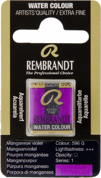 Rembrandt water colour napje Manganese Violet (596)
