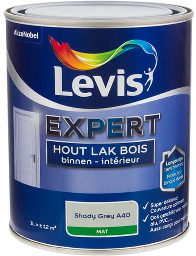 Levis - Expert Hout Lak Binnen Mat Mix - Shady Grey A40 - Mengverf - 1 L