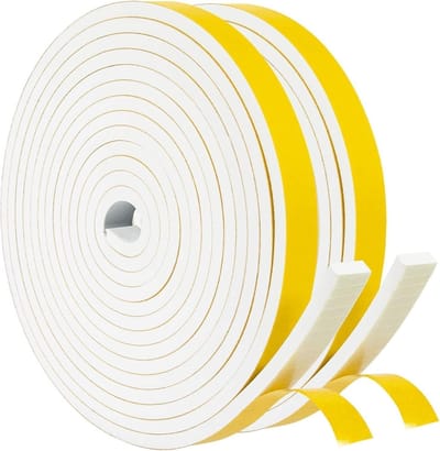 Zelfklevende Sealing Tape 9mm x 6mm x 10m voor Deuren en Ramen, Geluidsisolatie en Schokdemping, Ideaal voor Kieren en Openingen
