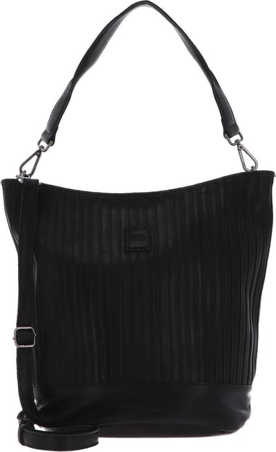 FREDsBRUDER Leren Schoudertas Vertical Hobo Black Zwart