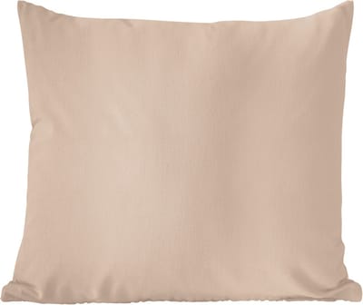 Kussen - Beige - Effen - Interieur - Kussens voor binnen - 60x60 cm - Sierkussen - Kendal - Sierkussens - Kussens woonkamer