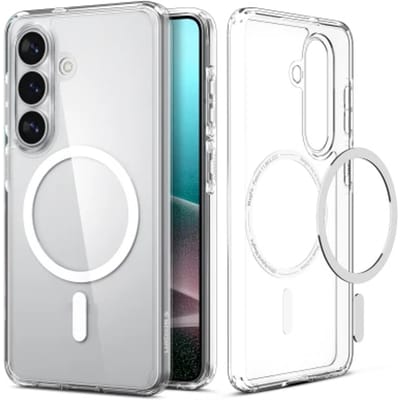 Spigen Hoesje Geschikt voor Samsung Galaxy S26 - Ultra Hybrid MagFit Case - Compatibel met MagSafe / Qi2 - Back Cover Transparant Wit